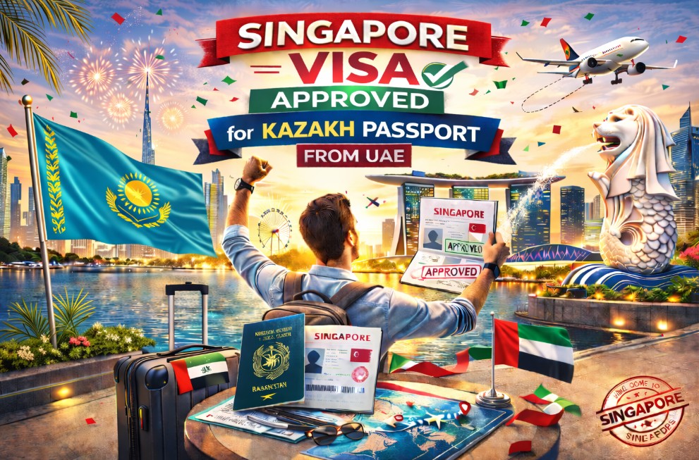 singapore visa for kazakh passport from uae