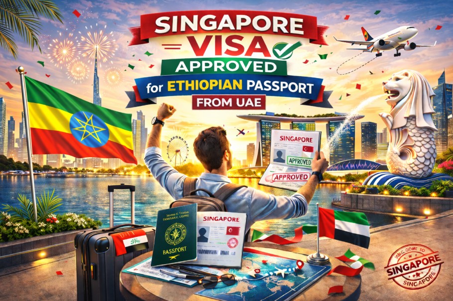 singapore visa for ethiopian passport from uae