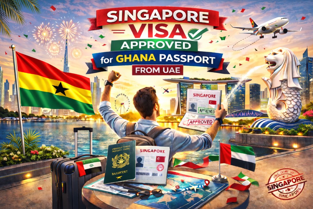 singapore visa for ghana passport from uae