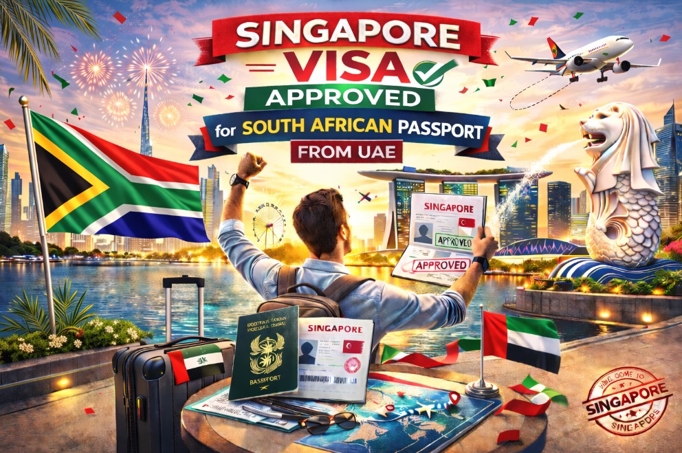 singapore visa for south african passport from uae